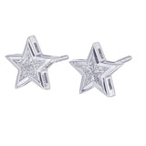 Bezel Set Star Diamond Earrings Timeless Sparkling Design with a Touch of Celestial Elegance