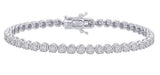 AB068 Diamond Tennis Bracelet | Illusion Setting Close Up | Trinity Designer Jewel Bangkok