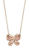 Invisible Set Ruby Diamond Butterfly Necklace A Stunning Elegant Design with a Touch of Nature’s Beauty