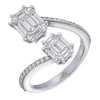 Toi et Moi Pie Cut Diamond Ring with 1 3 Carat Face-Up  A Stunning, Dual-Stone Design for Timeless Elegance
