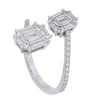 Toi et Moi Pie Cut Diamond Ring with 1 3 Carat Face-Up  A Stunning, Dual-Stone Design for Timeless Elegance