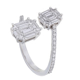 Toi et Moi Pie Cut Diamond Ring with 1 3 Carat Face-Up  A Stunning, Dual-Stone Design for Timeless Elegance