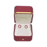 AER010 Red Ceramic Earrings with 18kt Gold and Natural Diamonds
