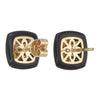 Yellow Gold Stud Earrings with Diamonds for Girls