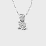 Four-Prong Round Diamond Solitaire Pendant Necklace close up video
