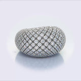Iconic pave ring with all around diamonds