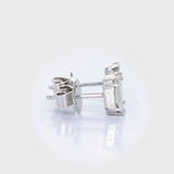 piecut diamond earstuds minimal 1 ct face up push backs Made in Thailand 360 deg video 