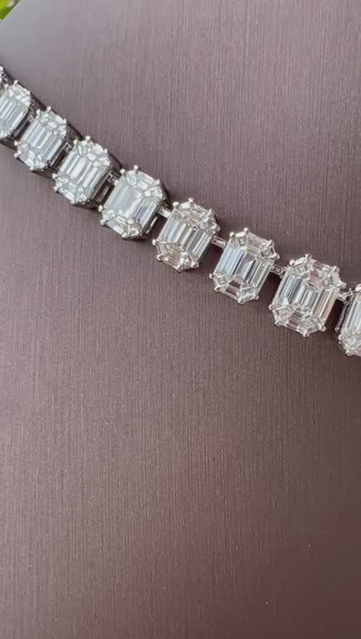 Piecut diamond necklace video 