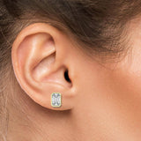 Diamond Ear Studs | Pie Cut Diamond Earrings | Trinity Designer Jewel