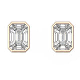 Diamond Ear Studs | Pie Cut Diamond Earrings | Trinity Designer Jewel