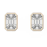 Diamond Ear Studs | Pie Cut Diamond Earrings | Trinity Designer Jewel