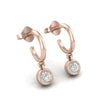 Gold Peace Stud Earrings with Diamonds