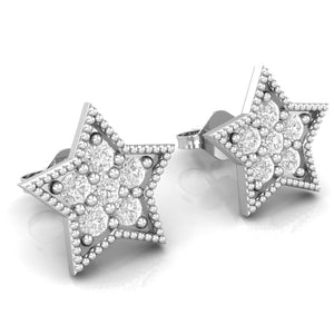 TE061 - Attractive Stylish Gold with Diamond Earrings Jewelry for Women and Girls