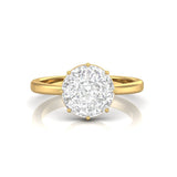 TR066 - Pizza cut diamond ring/Round invisible set piecut ring
