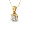 Halo Diamond Necklace | Solitaire Necklace | Trinity Designer Jewel