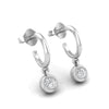 Diamond Peace Stud Earrings in Gold