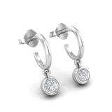 Diamond Peace Stud Earrings in Gold