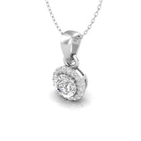 Halo Diamond Necklace | Solitaire Necklace | Trinity Designer Jewel