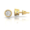 Bezel Set Solitaire Diamond Earrings | Trinity Designer Jewel