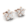Flower Stylish Gold with Diamond Earrings 