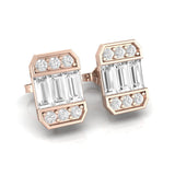 Sophisticated Gold with Diamond Earrings 