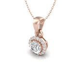 Halo Diamond Necklace | Solitaire Necklace | Trinity Designer Jewel