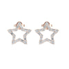 TE053 - Elegant Gold Diamond Peace Stud Earrings