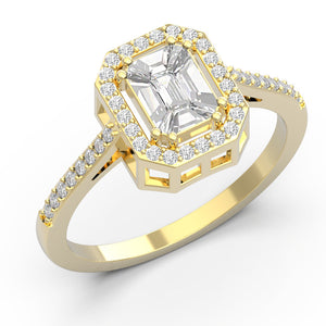 Illusion Setting Diamond Ring | Illusion Ring | Trinity Designer Jewel