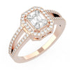 Emerald Cut Diamond Ring | Diamond Ring | Trinity Designer Jewel