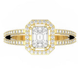 Emerald Cut Diamond Ring | Diamond Ring | Trinity Designer Jewel