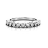 TR073 - Sleek and Stylish 11-Stone Petite Diamond Bar Wedding 