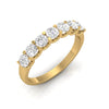 TR069 - 7 stones stackable claw set diamond wedding ring