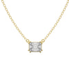 TNK011 - Stunning Emerald Cut Illusion Setting Diamond Pendant Necklace for Women