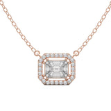 Emerald Cut Diamonds Pendant | Diamond Pendant | Trinity Designer Jewel