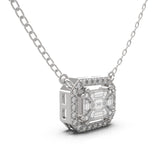 Emerald Cut Diamonds Pendant | Diamond Pendant | Trinity Designer Jewel