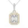 Pie Cut Diamond Necklace | Pendant Necklace | Trinity Designer Jewel