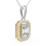 Pie Cut Diamond Necklace | Pendant Necklace | Trinity Designer Jewel