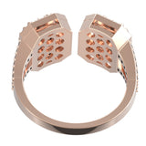TR022 - Royal Mirage Diamond Ring Featuring 18k Emerald Cut Illusion With Step Cut Mosaic