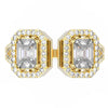 TR022 - The Royal Mirage Diamond ring / 18k Emerald Cut Illusion Setting Diamond / Step cut mosaic Pie cut diamond