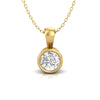 Diamond Solitaire Necklace | Bezel Necklace | Trinity Designer Jewel