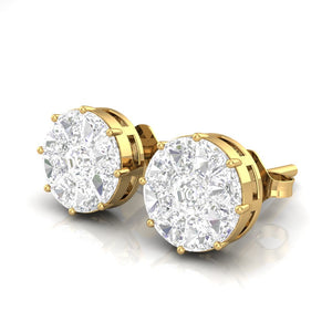 Pizza Cut Diamond Ear Studs | Ear Studs | Trinity Designer Jewel