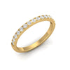 TR070 - half eternity stackable diamond wedding band/ Minimalist dainty ring