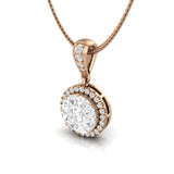 Round Diamond Illusion Necklace | Trinity Designer Jewel