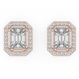 Emerald Cut Diamond Earrings | Earrings | Trinity Designer Jewel