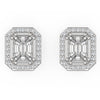 Emerald Cut Diamond Earrings | Earrings | Trinity Designer Jewel