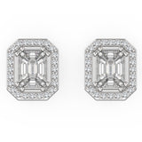 Emerald Cut Diamond Earrings | Earrings | Trinity Designer Jewel