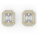 Emerald Cut Diamond Earrings | Earrings | Trinity Designer Jewel