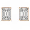 Emerald Cut Diamond Studs | Diamond Studs | Trinity Designer Jewel