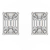 Emerald Cut Diamond Studs | Diamond Studs | Trinity Designer Jewel