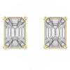 Emerald Cut Diamond Studs | Diamond Studs | Trinity Designer Jewel